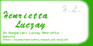 henrietta luczay business card